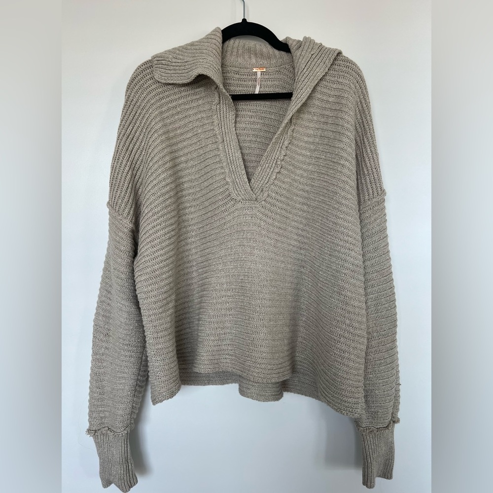 Free People Beige Sweater